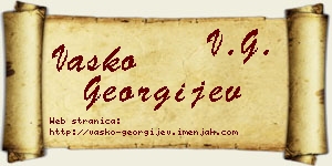 Vasko Georgijev vizit kartica